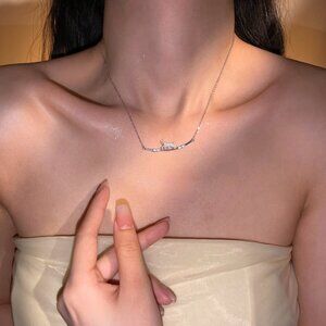 Crystal Cat Charm Necklace by Wishlilly